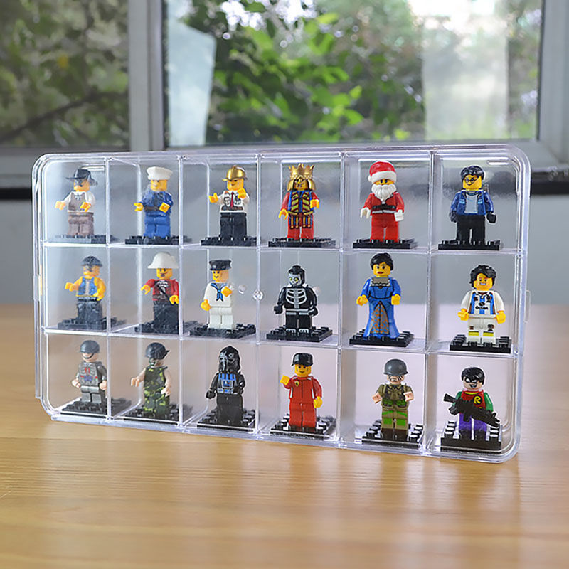 18 Grid Acrylic Display Box Fo - Lego Minifigure Holder recension och pris
