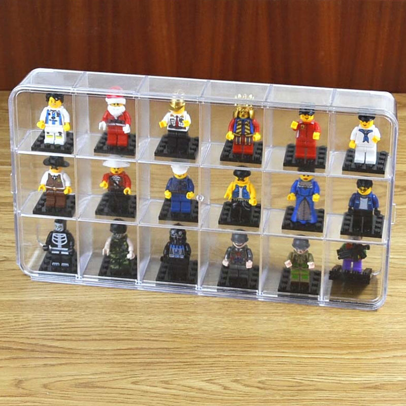 18 Grid Acrylic Display Box Fo - Lego Minifigure Holder recension och pris