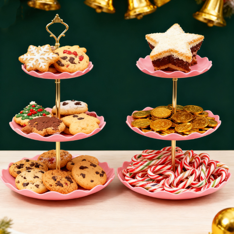2/5pcs Luxury Pink Cake Rack D - Display Risers Set recension och pris